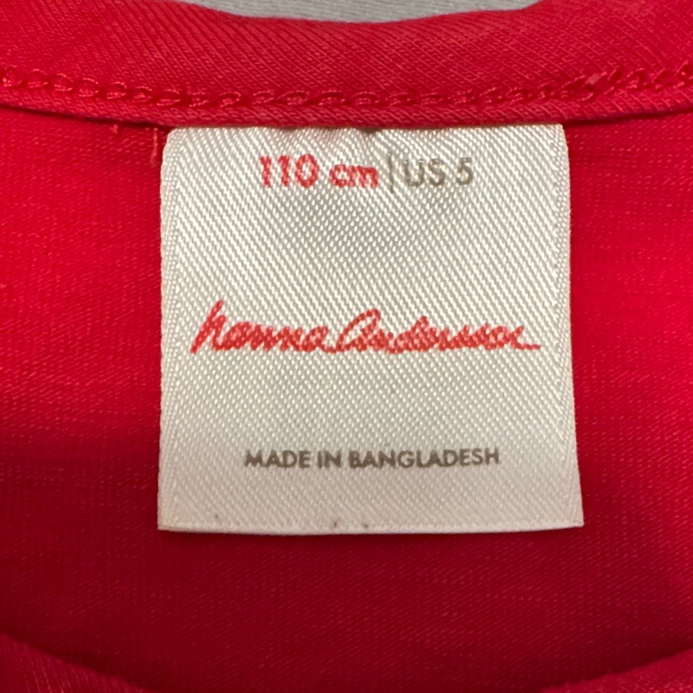 Hanna Andersson Red and Gold Sparkle Dress - Size 110 / 5 - Picture 2 of 5